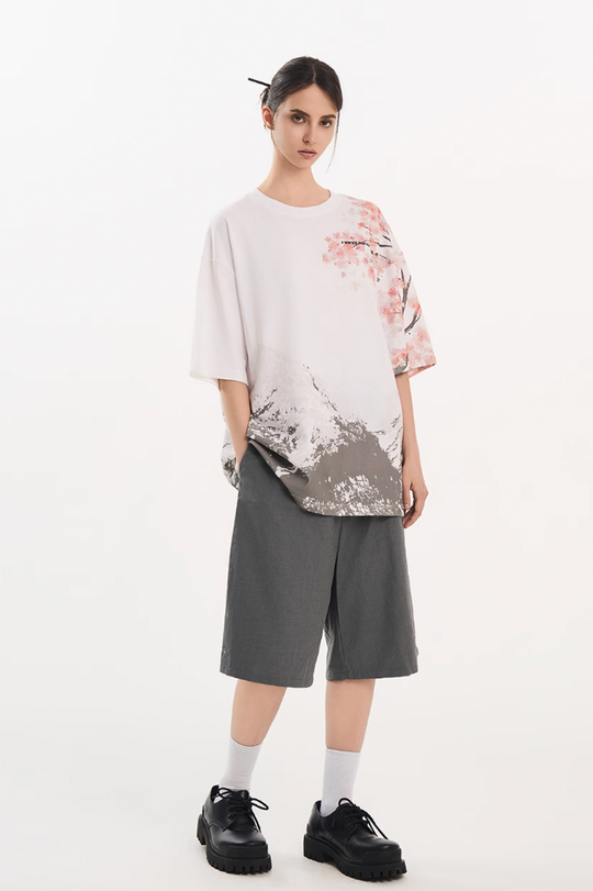 Harsh and Cruel Sakura Mountain Oversized Tee