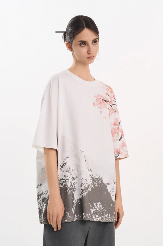 Harsh and Cruel Sakura Mountain Oversized Tee