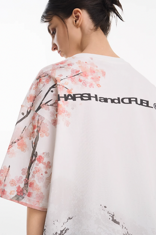 Harsh and Cruel Sakura Mountain Oversized Tee