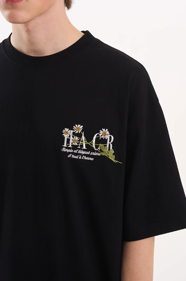 Harsh and Cruel Street Floral Embroidery Tee