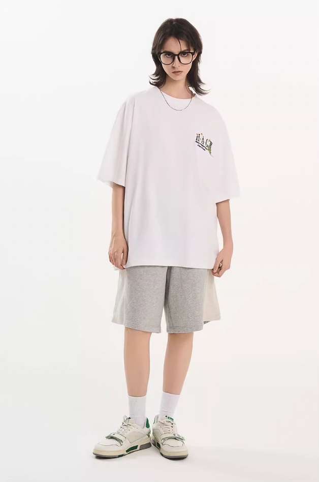 Harsh and Cruel Street Floral Embroidery Tee