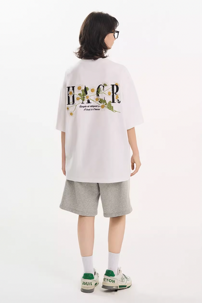 Harsh and Cruel Street Floral Embroidery Tee