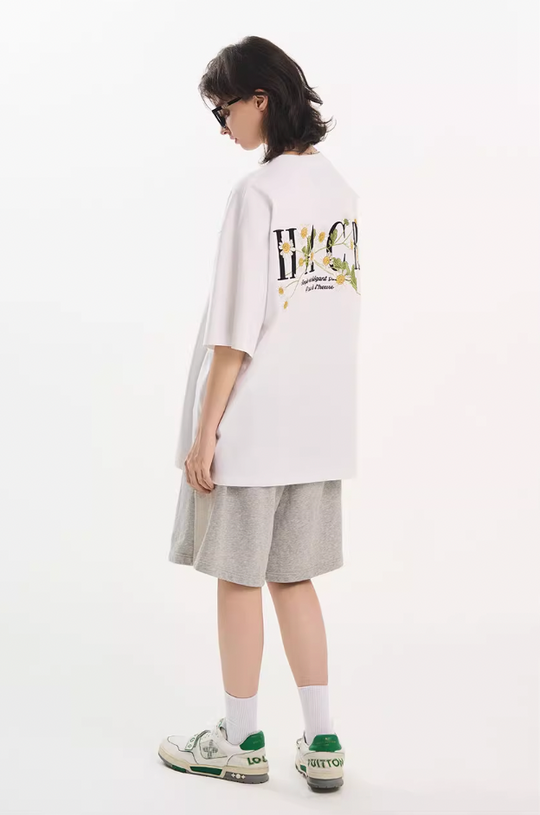 Harsh and Cruel Street Floral Embroidery Tee