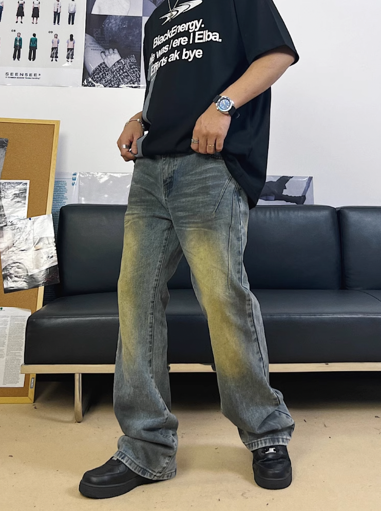 F3F Select Dirty Dyed Denim Jeans