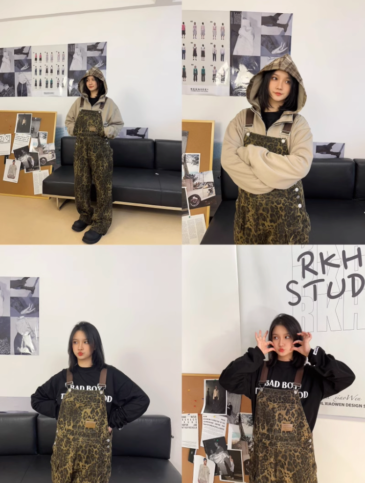 F3F Select Workwear Leopard Print Overall