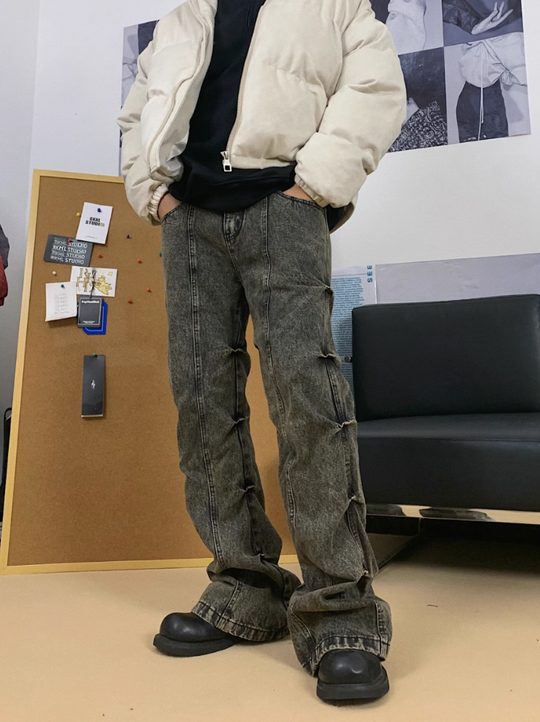 F3F Select Side Folds Micro Flare Denim Jeans