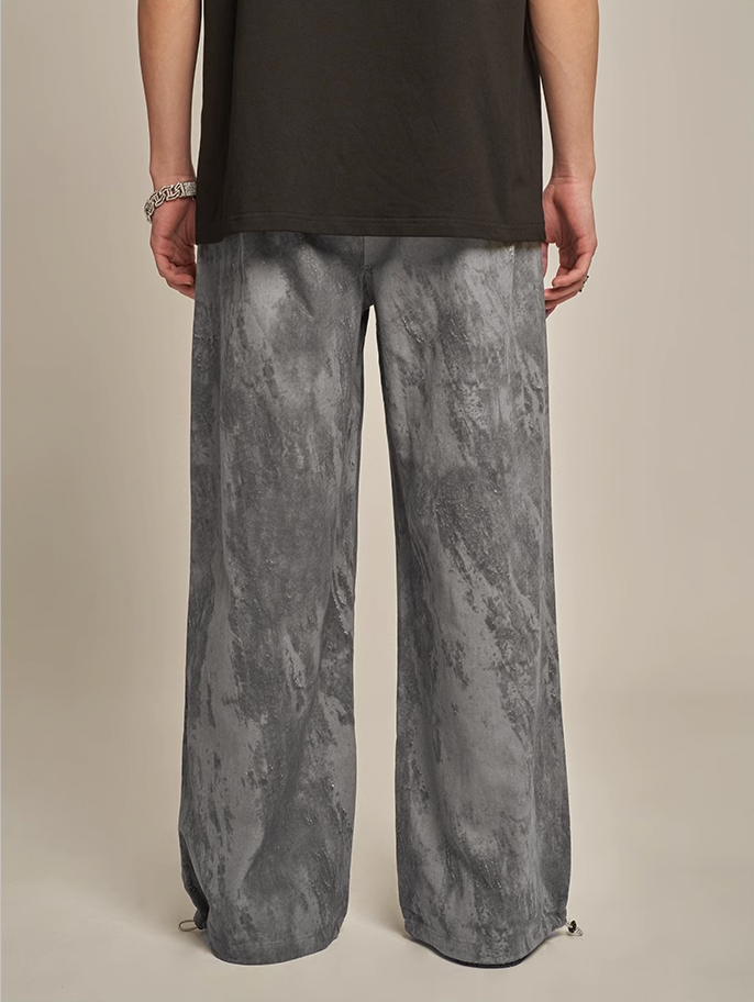 F3F Select Tie Dye Gray Drawstring Pants