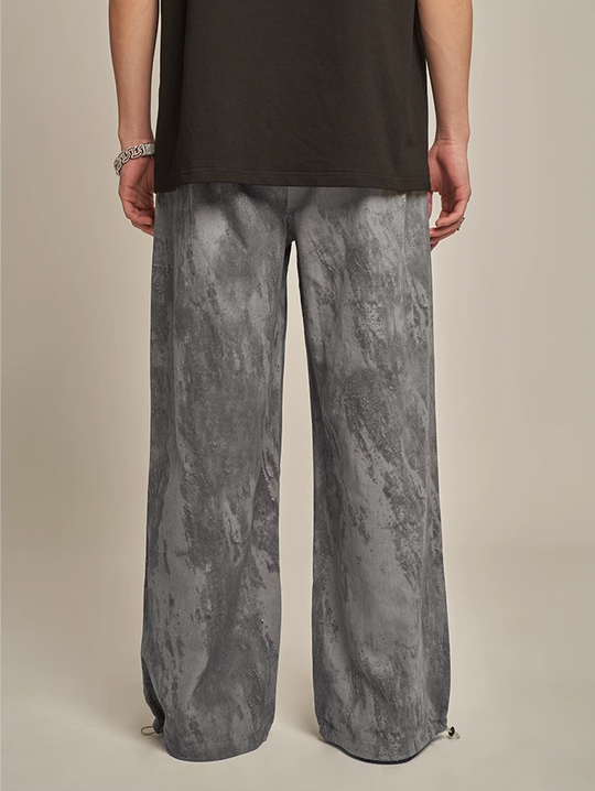 F3F Select Tie Dye Gray Drawstring Pants