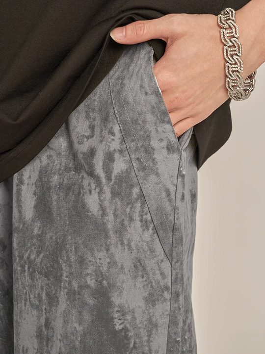 F3F Select Tie Dye Gray Drawstring Pants