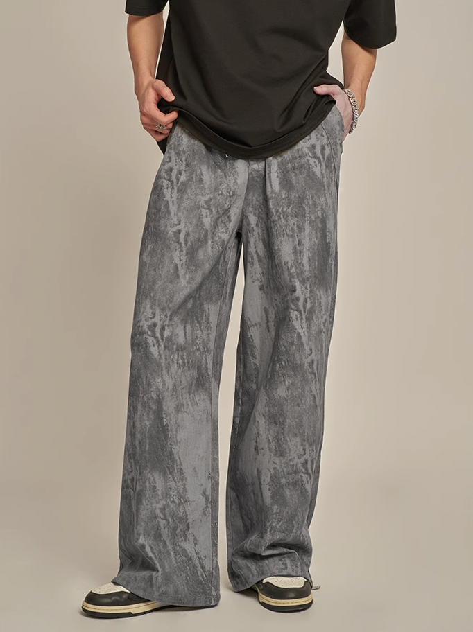 F3F Select Tie Dye Gray Drawstring Pants