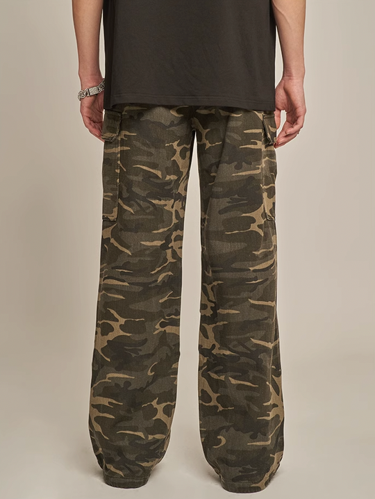 F3F Select Camouflage Workwear Straight Cargo Pants
