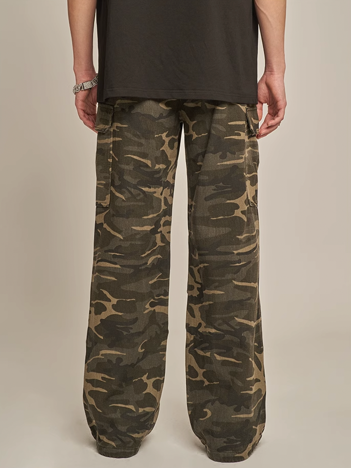 F3F Select Camouflage Workwear Straight Cargo Pants