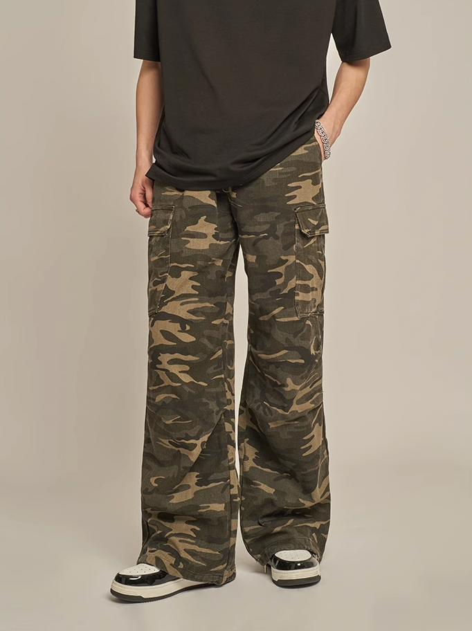F3F Select Camouflage Workwear Straight Cargo Pants