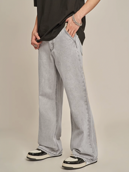 F3F Select Washed White Gray Jeans