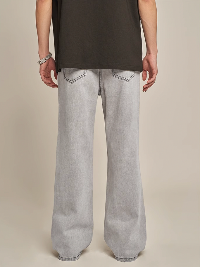 F3F Select Washed White Gray Jeans