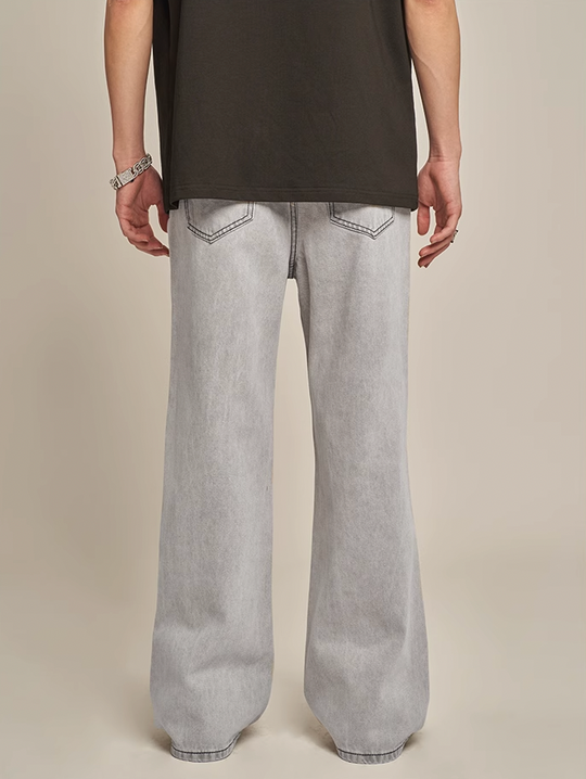 F3F Select Washed White Gray Jeans