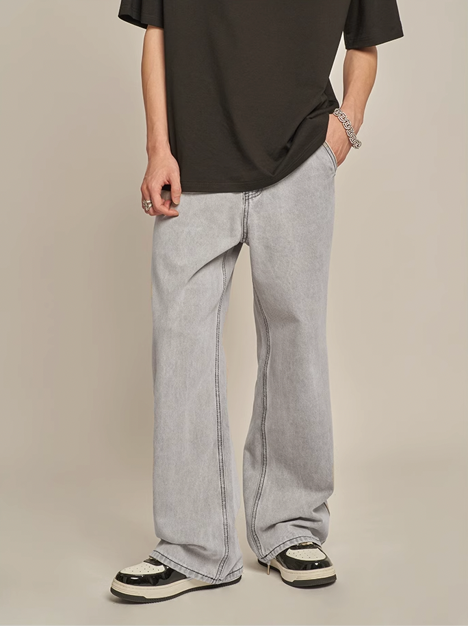 F3F Select Washed White Gray Jeans