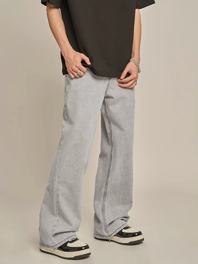 F3F Select Washed White Gray Jeans