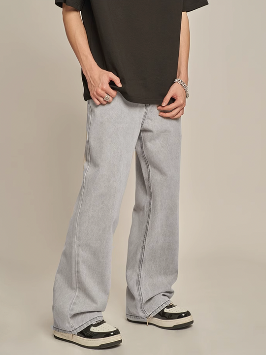 F3F Select Washed White Gray Jeans