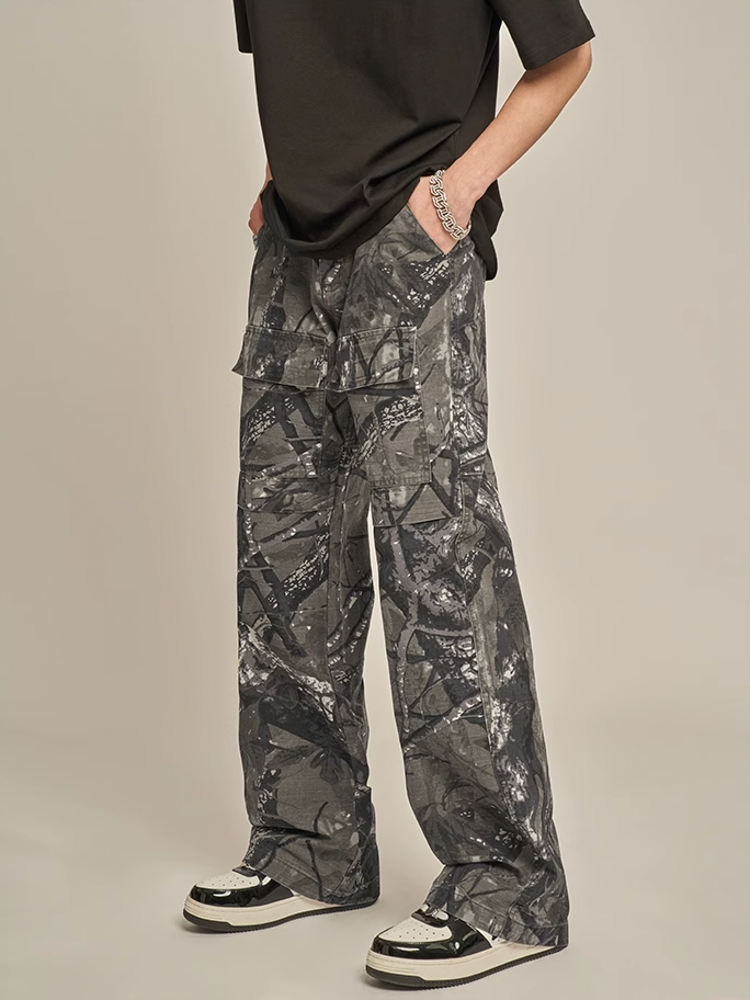 F3F Select Camouflage Paratrooper Outdoor Punch Work Pants