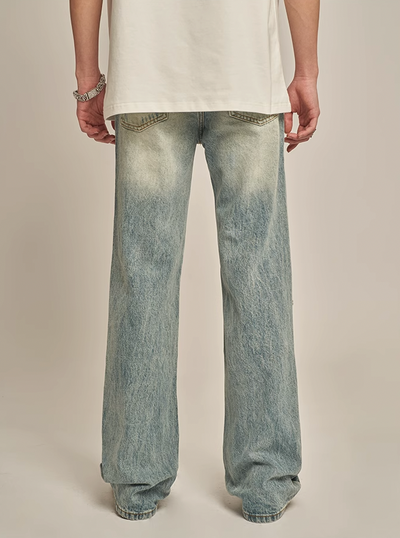 F3F Select Stonewashed Light Blue Holes Jeans