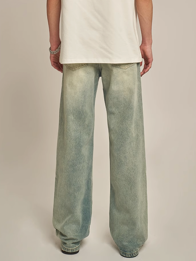 F3F Select Washed Simple Hole Jeans