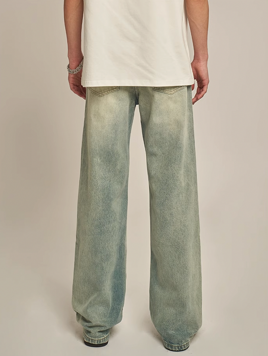 F3F Select Washed Simple Hole Jeans