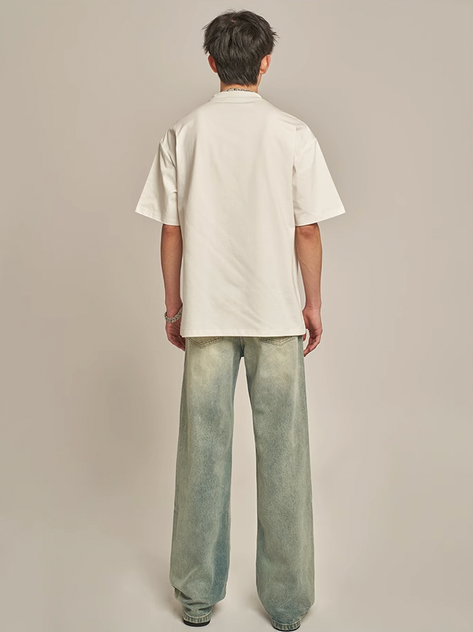 F3F Select Washed Simple Hole Jeans