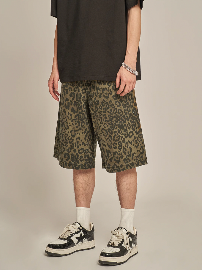F3F Select Micro Stretch Leopard Shorts