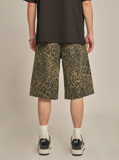 F3F Select Micro Stretch Leopard Shorts