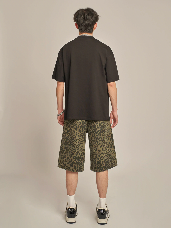 F3F Select Micro Stretch Leopard Shorts