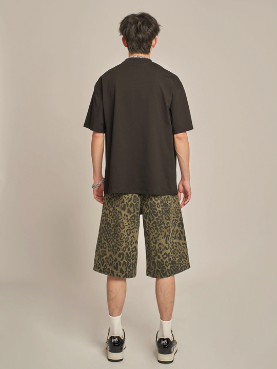 F3F Select Micro Stretch Leopard Shorts
