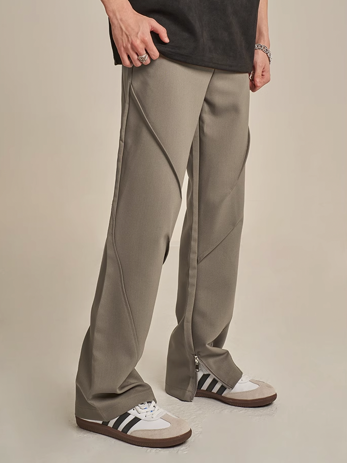 F3F Select Pleats & Stitch Zipper Pants