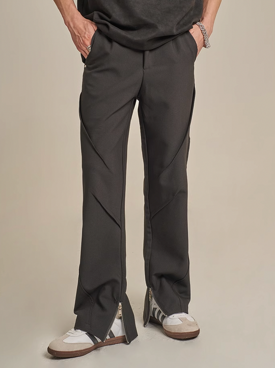 F3F Select Pleats & Stitch Zipper Pants