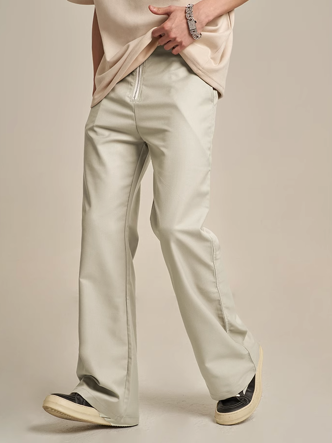 F3F Select Breathable Zipper Draped Micro Flare Pants