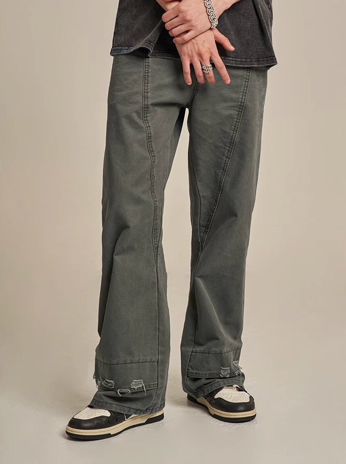 F3F Select Torn Design Patchwork Work Pants