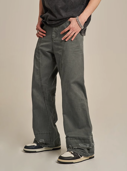 F3F Select Torn Design Patchwork Work Pants