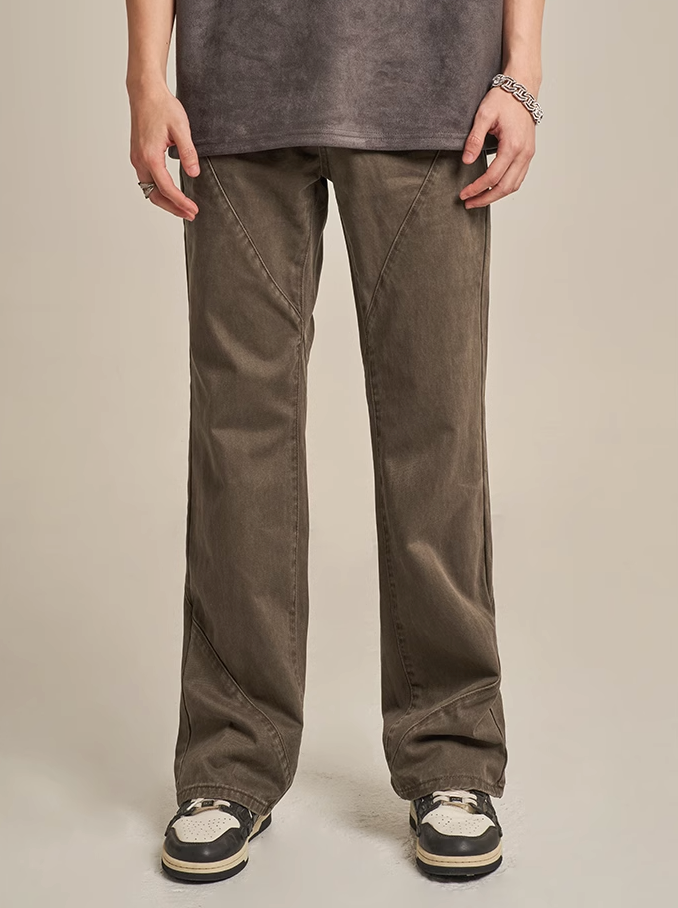 F3F Select Minimalist Silhouette Drape Stitch Pants