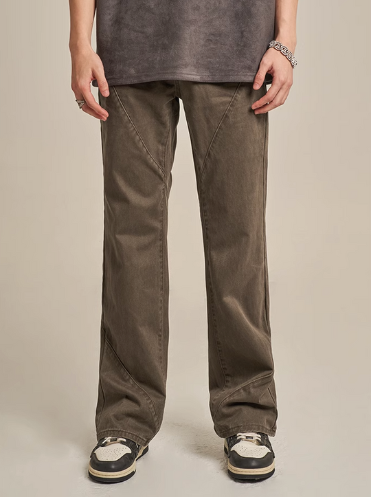 F3F Select Minimalist Silhouette Drape Stitch Pants