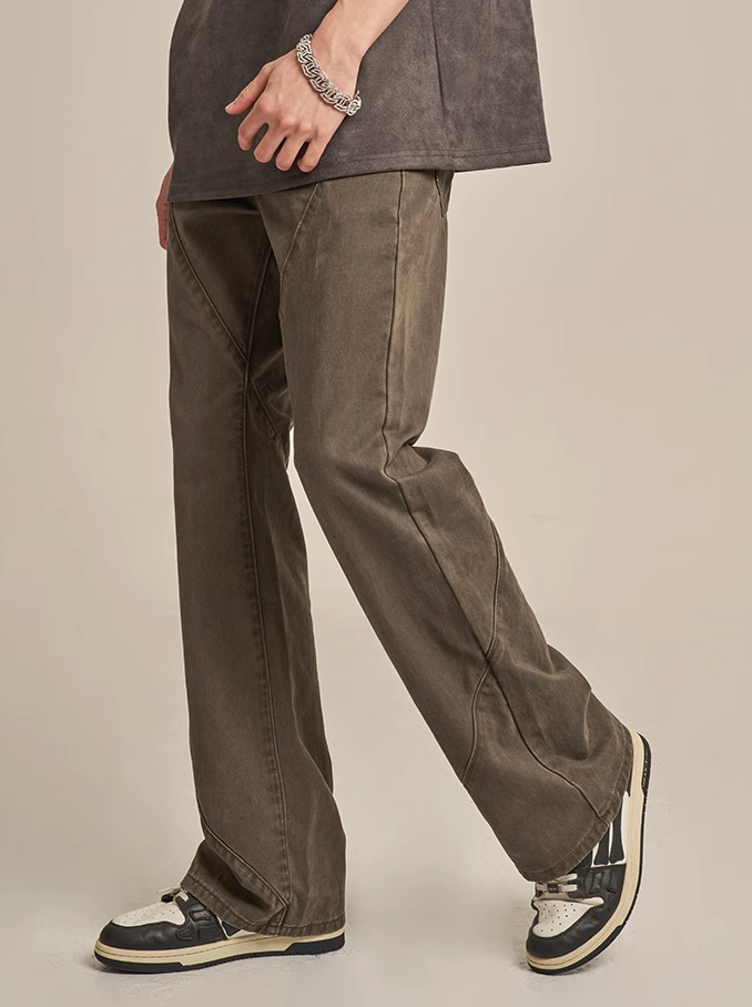 F3F Select Minimalist Silhouette Drape Stitch Pants