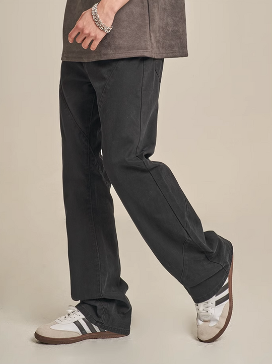 F3F Select Minimalist Silhouette Drape Stitch Pants