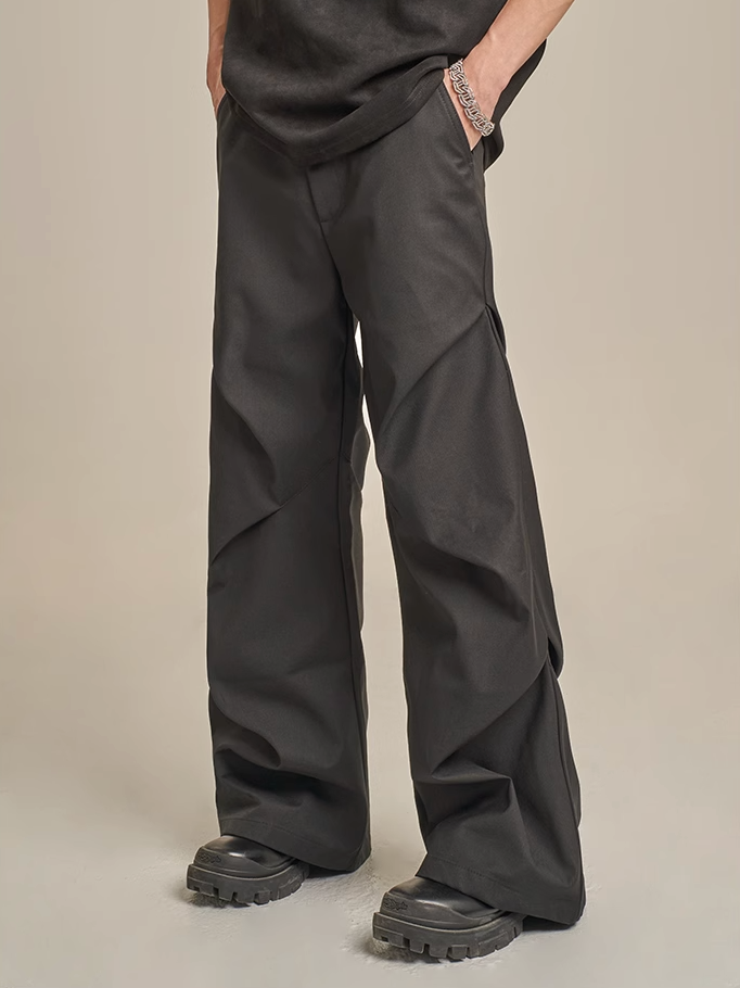 F3F Select Drape Black Suit Pants