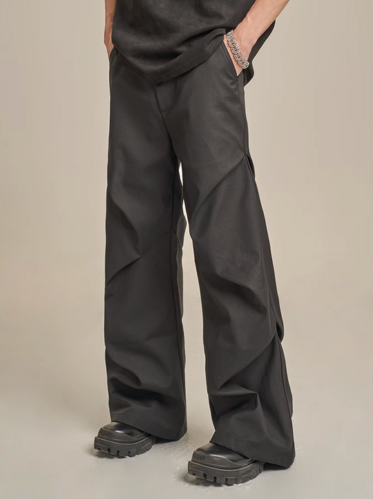 F3F Select Drape Black Suit Pants