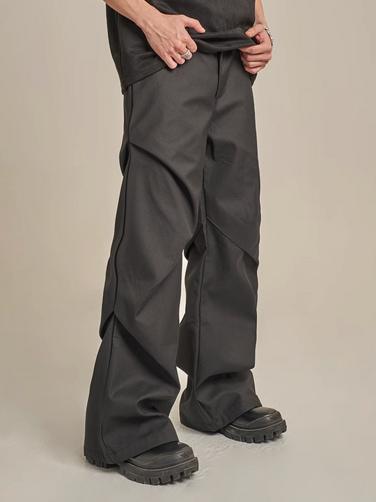 F3F Select Drape Black Suit Pants