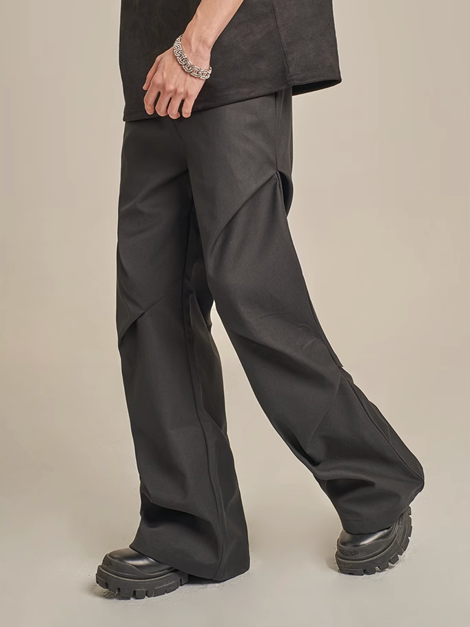 F3F Select Drape Black Suit Pants