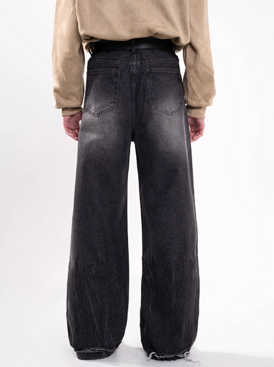 F3F Select Washed Black Gray Jeans