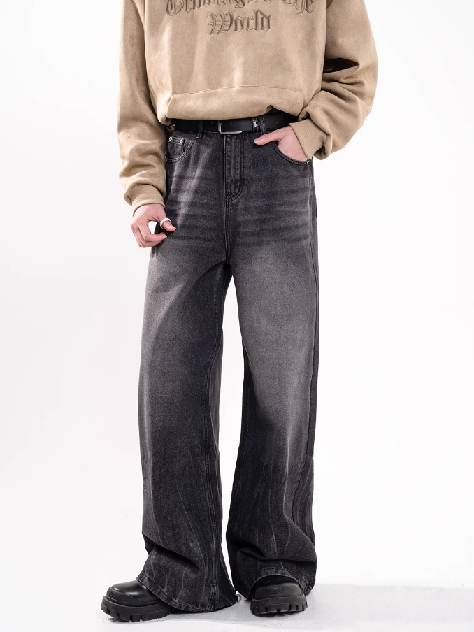 F3F Select Washed Black Gray Jeans