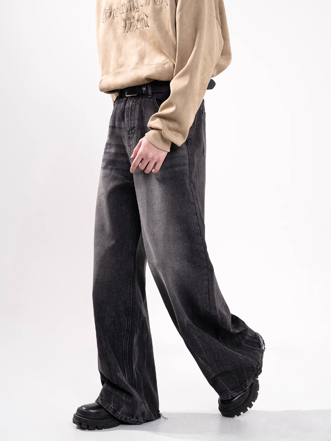 F3F Select Washed Black Gray Jeans