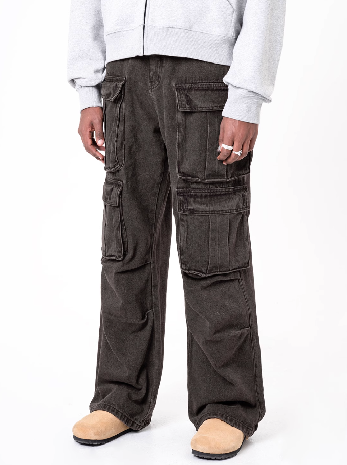 F3F Select Washed Functional Multi Pocket Work Pants
