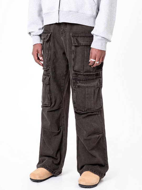 F3F Select Washed Functional Multi Pocket Work Pants